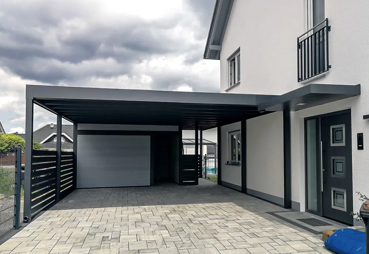 Celohliníkový carport pre dve autá