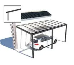 Carport montovaný ku stene domu