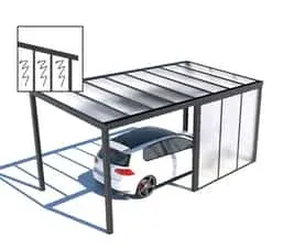 Carport s bočnými stenami