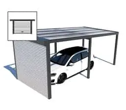 Carport s roletami