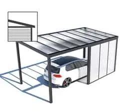 Carport so sieťovými stenami