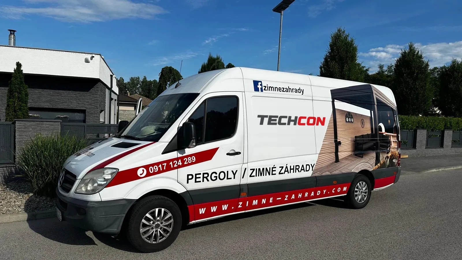 Firemné auto Techcon – pergoly a zimné záhrady