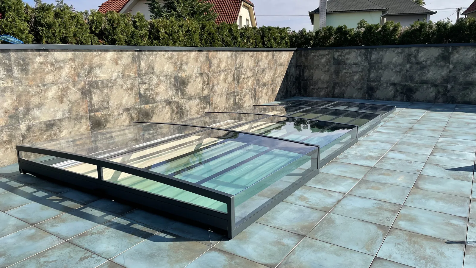 Zastrešenie bazéna Aquacomet — realizácia Techconsystems