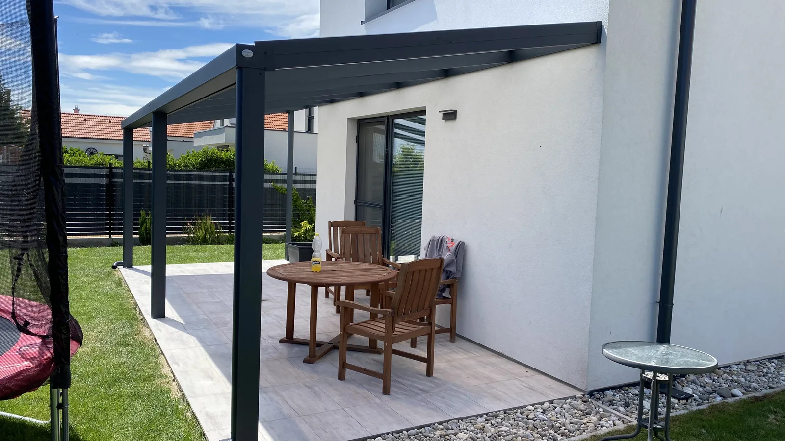 Hliníková pergola na terasu — realizácia Techconsystems