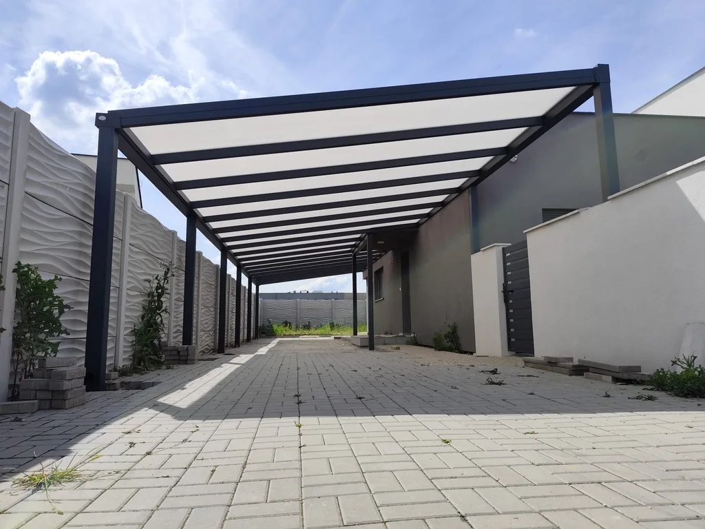Hliníková pergola na terasu — realizácia Techconsystems