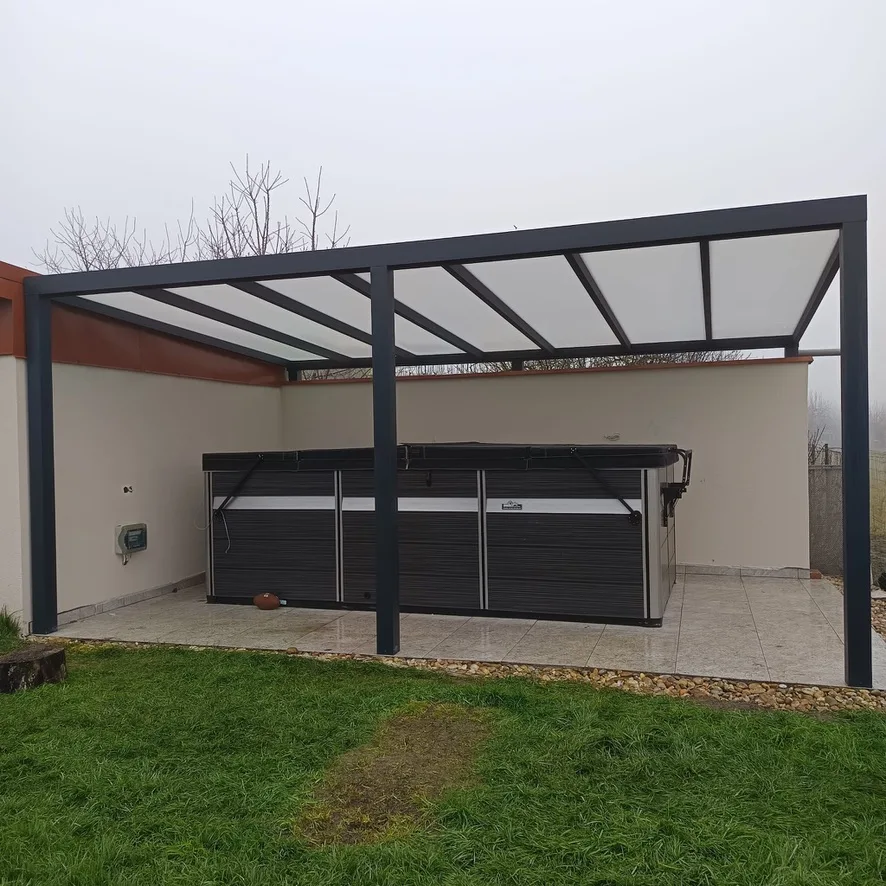 Hliníková pergola na terasu — realizácia Techconsystems