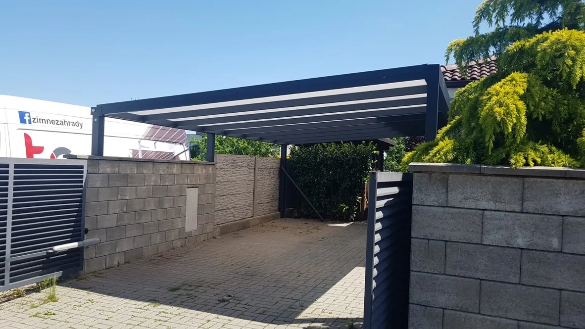 Hliníková pergola na terasu — realizácia Techconsystems
