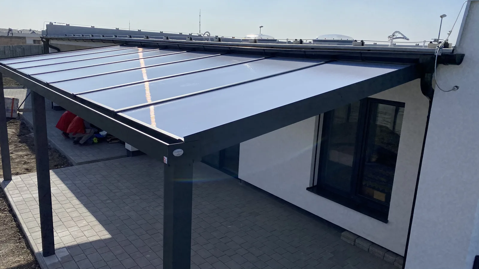 Hliníková pergola na terasu — realizácia Techconsystems