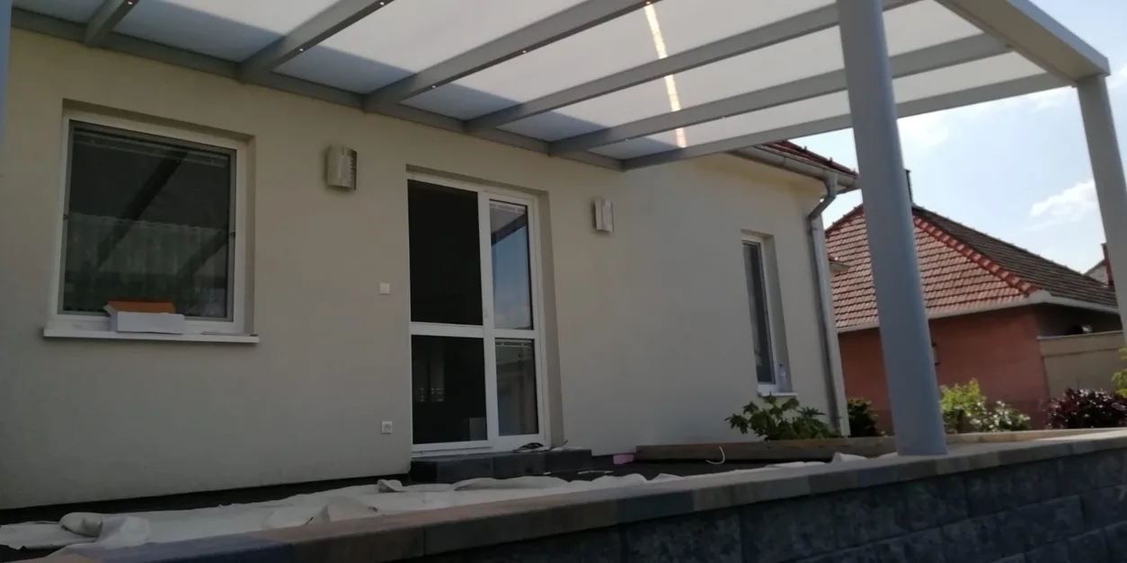 Hliníková pergola na terasu — realizácia Techconsystems