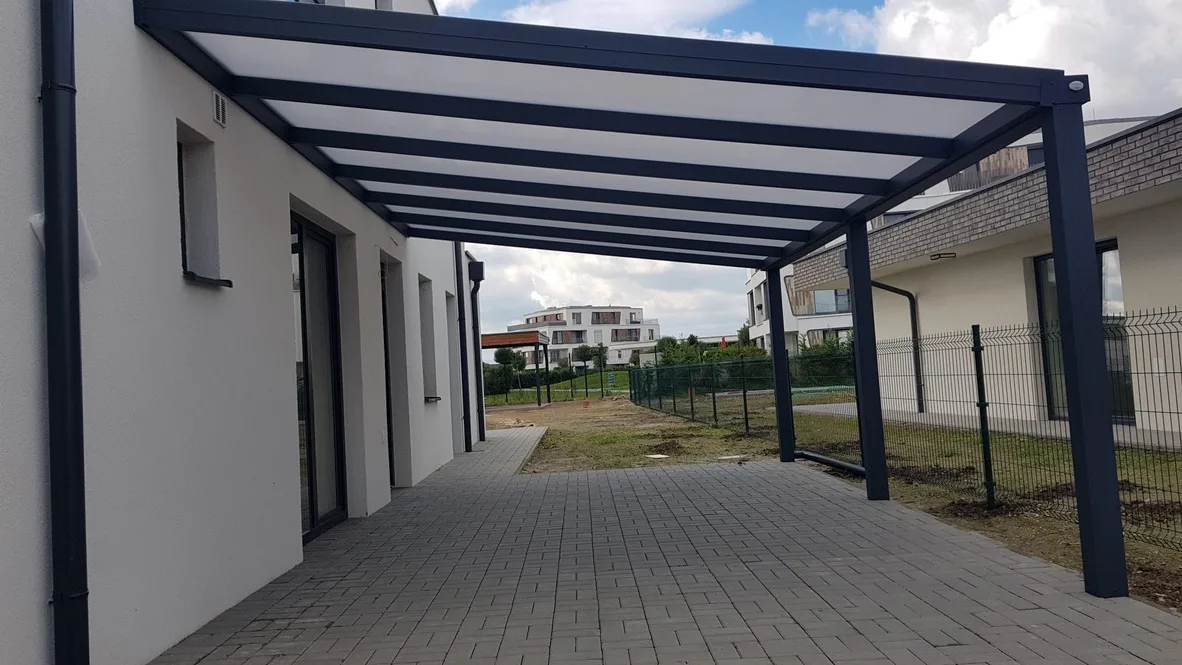 Hliníková pergola na terasu — realizácia Techconsystems