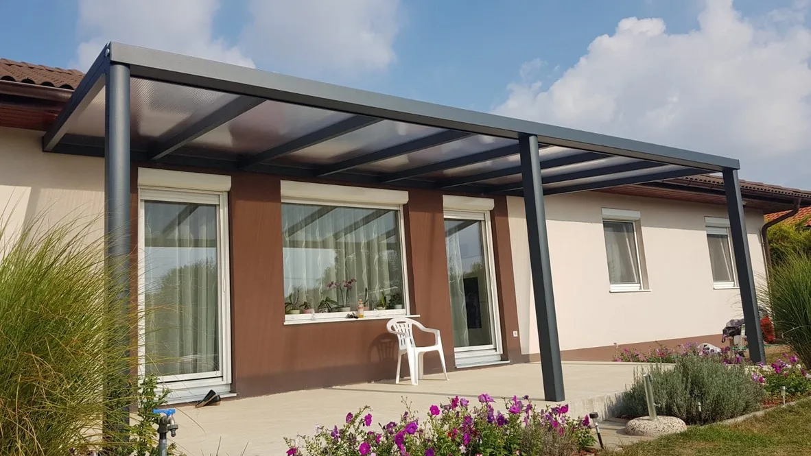 Hliníková pergola na terasu — realizácia Techconsystems