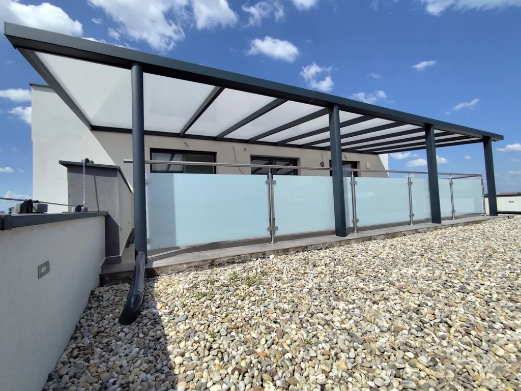 Hliníková pergola na terasu — realizácia Techconsystems