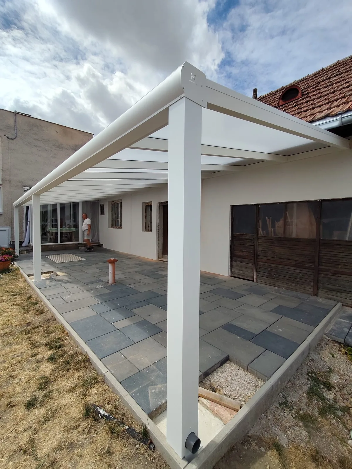 Hliníková pergola na terasu — realizácia Techconsystems