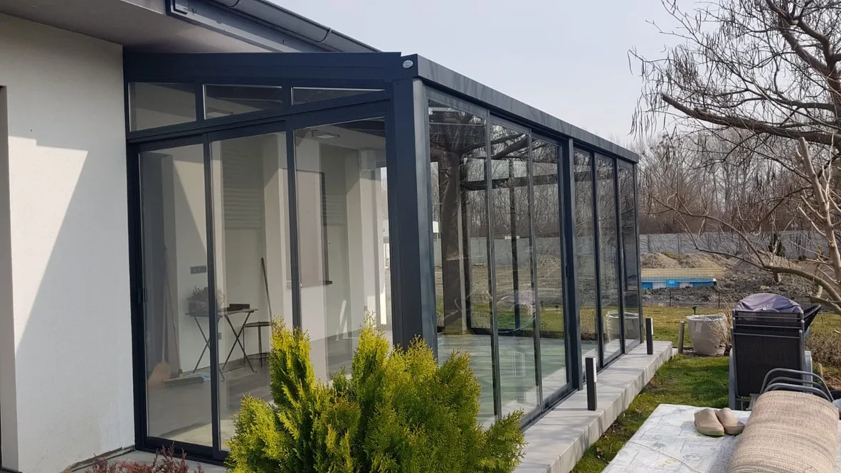 Hliníková zimná záhrada na mieru — realizácia Techconsystems